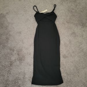 Black Twist Front Dress